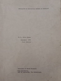 Image of Application of Statistical Methods to Hydrology