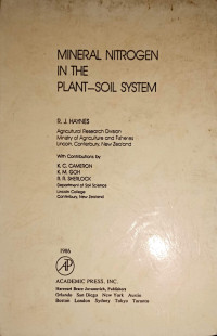 Image of Mineral Nitrogen In The Plant--Soil System