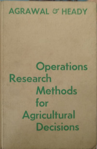 Image of Operation Research Methods for Agricultural Decision