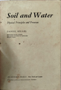 Image of Soil and Water : Pshysical and Processes