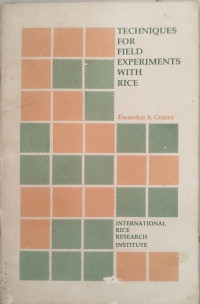 Image of Techniques For Field Experiments With Rice