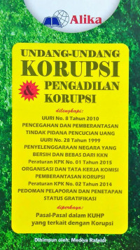 Image of Undang-Undang Korupsi dan Pengadilan Korupsi